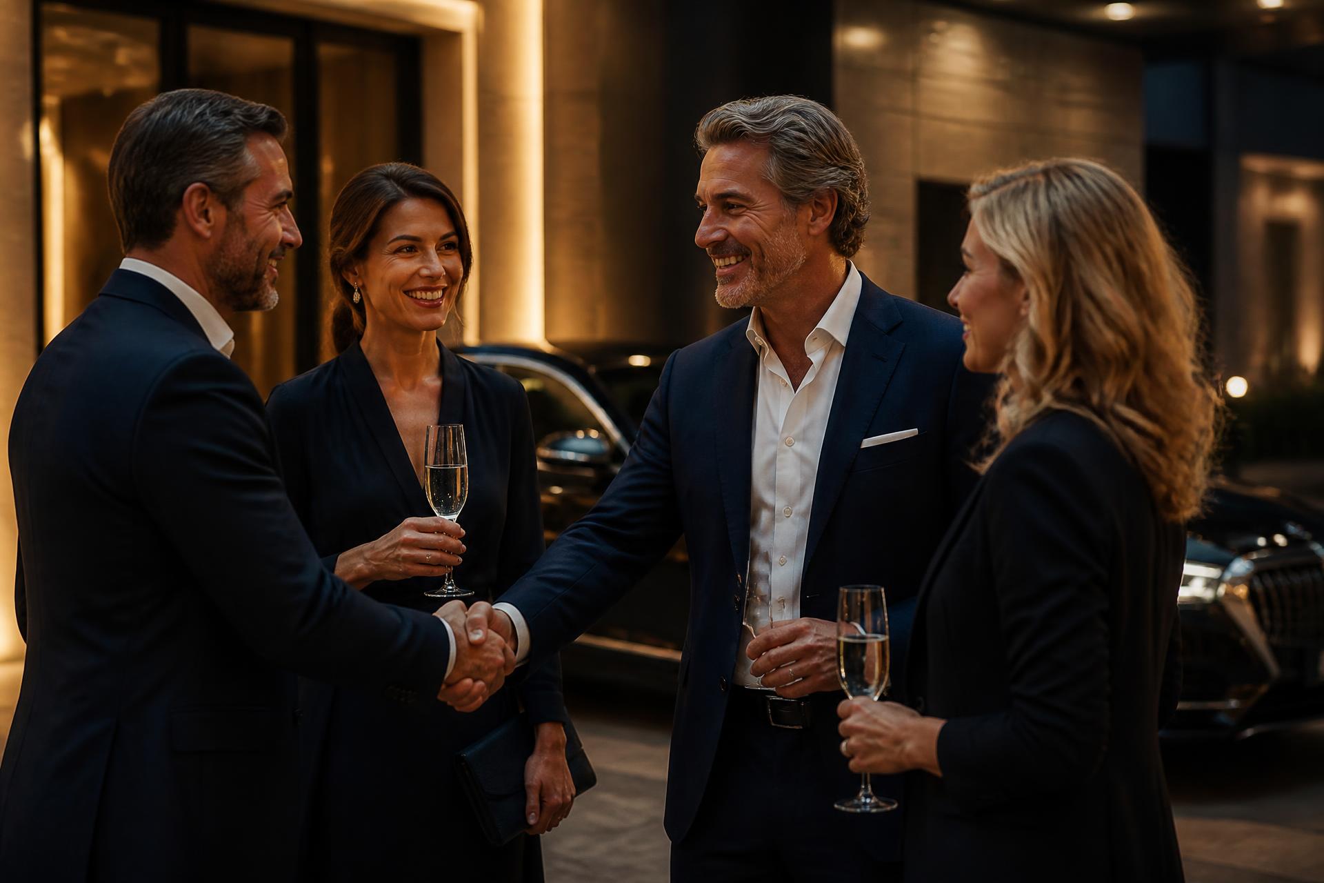 Membres du DRIVER CLUB d'Albi échangeant lors d'un afterwork business